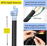 [313Pcs] Kit de gestion des câbles, 67 Clips de câbles adhésifs, Topavatop Organisateur de cordons de bureau, 22 Bracelet de câble réutilisable, 4 Séparer les manches de câble, 200 Cable Zip en nylon avec 20 Montures pour TV Maison de bureau, Noir