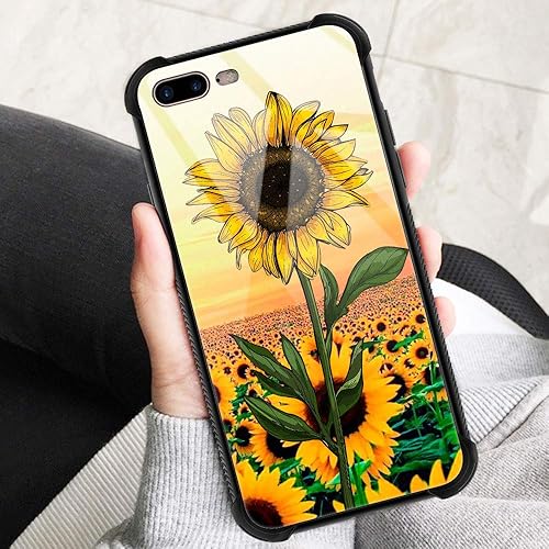 Miniatura 3 de Funda para iPhone 78 Plus, protección de grado militar, esquinas a prueba de golpes, funda antiarañazos para iPhone 78 Plus, girasol