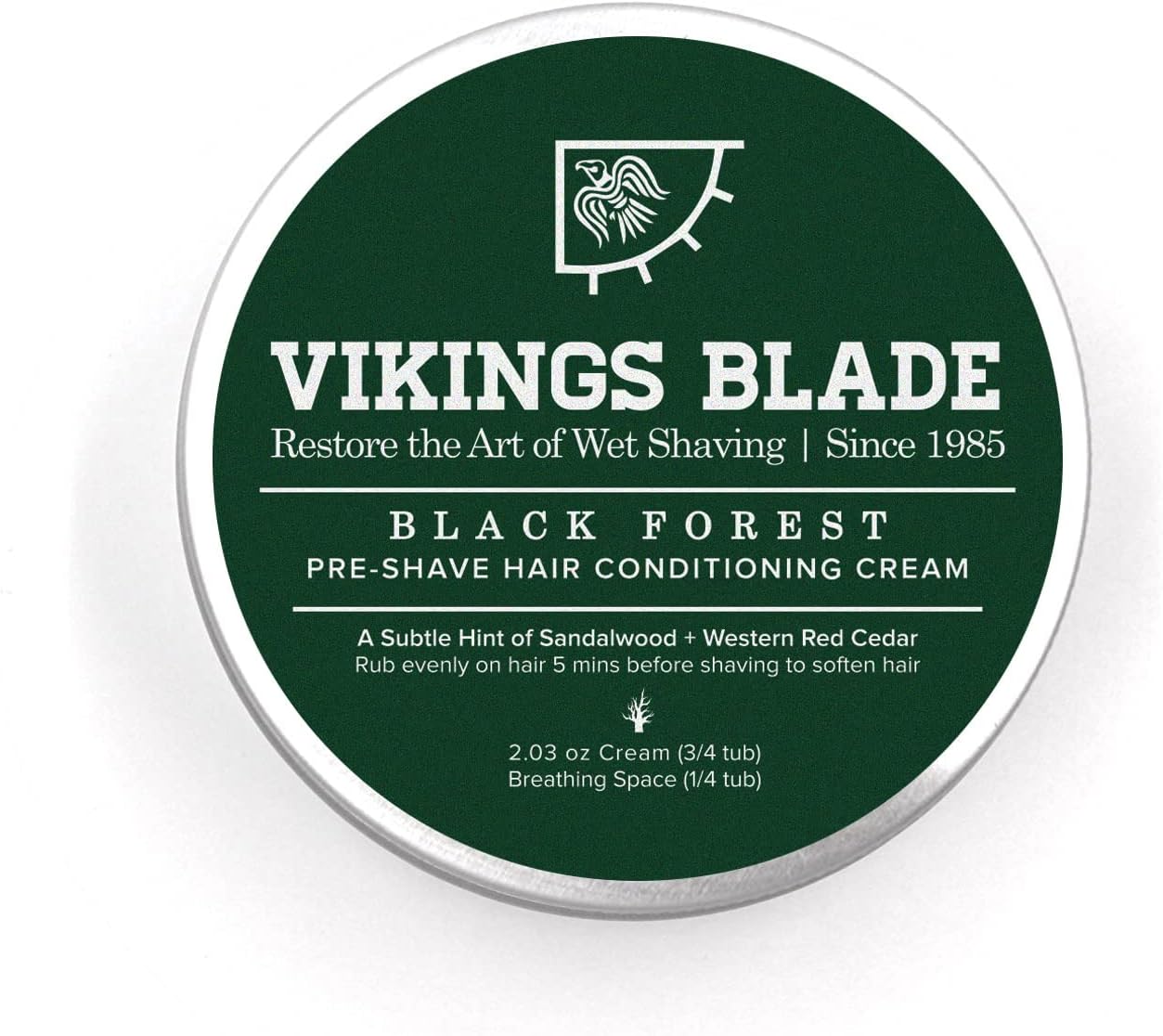 VIKINGS BLADE 'Black Forest' PRE-Shave Hair Softening Conditioner, Sandalwood & Western Red Cedar