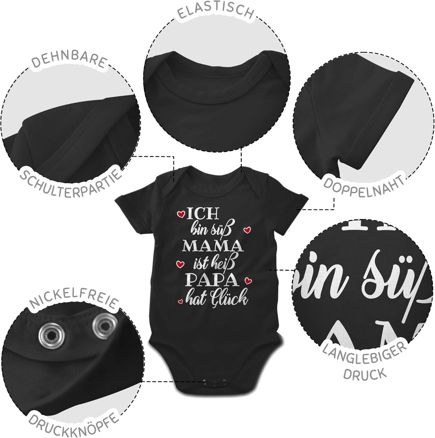 Baby Body Mädchen | "Ich Bin Papas Kleines Mädchen Und Mamas Welt" Strampler