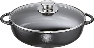 Schulte-Ufer Rustika - Cacerola Baja con Tapa (28 cm), Color Negro