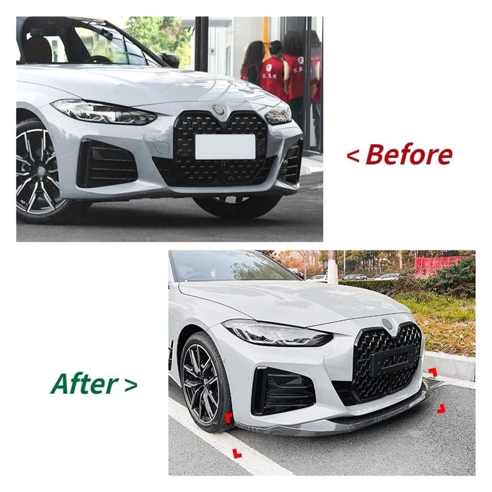 Labbro Anteriore Per BMW Serie 4 G24 G26 420i 430i I4 M50 Sport Gran Coupé 4 Porte G22 G23 M440i 2020-2024 Spoiler Paraurti Anteriore Splitter Lip Diffusore