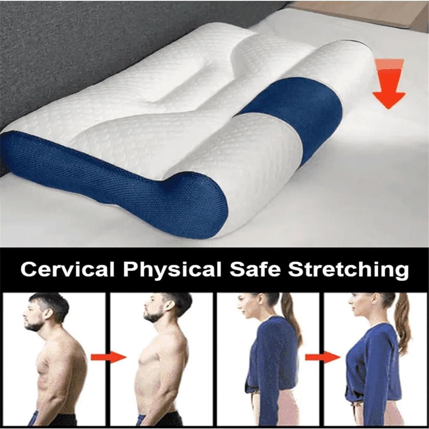 poduszki, Luksusowa szara poduszka z puchu gęsiego zapewniająca lepszy sen Wygodne podparcie szyi i niezwykle wygodna, ergonomiczna konstrukcja Przyjazna dla skóry do pielęgnacji spokojny
