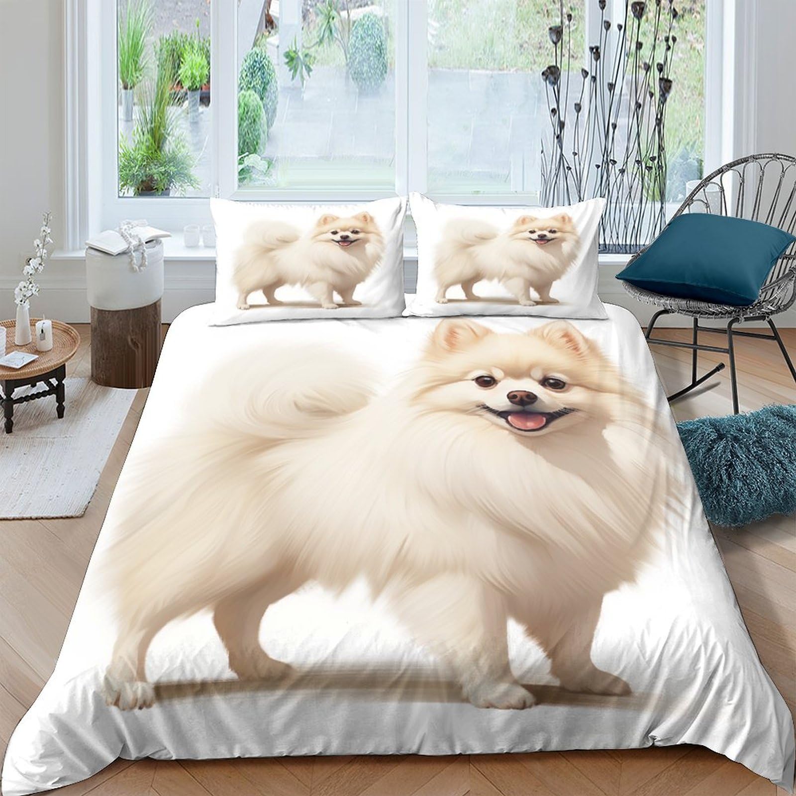 Housse de couette avec fermeture éclair anti-glisse 220x240