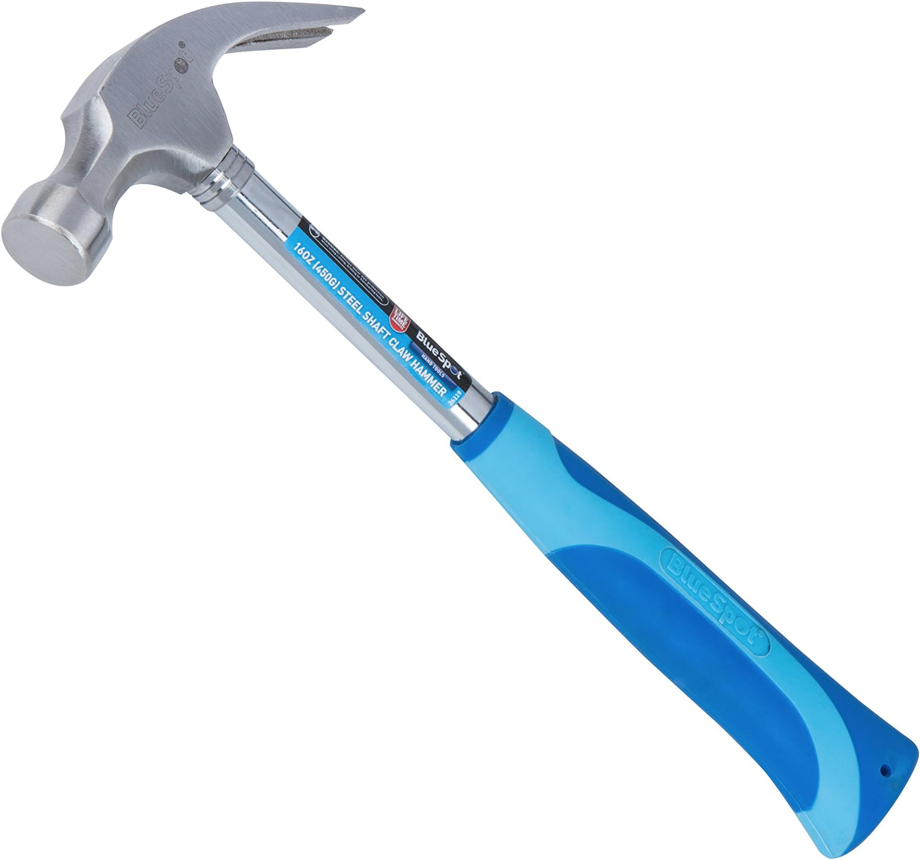 Blue Spot Tools 26119 16OZ (450G) Steel Shaft Claw Hammer