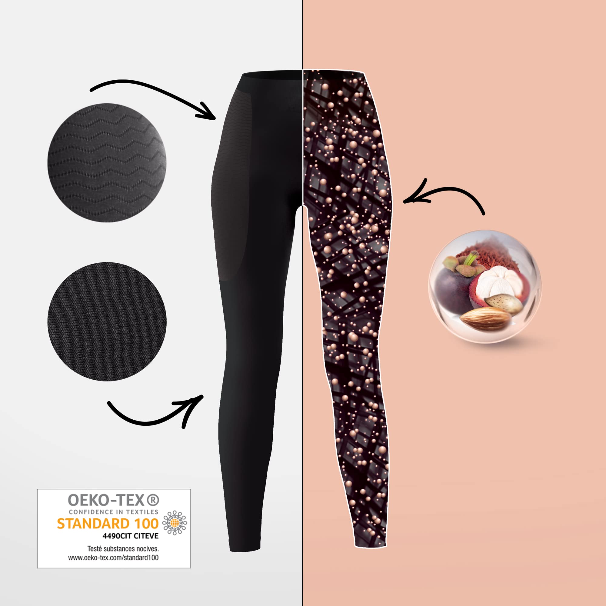 Lytess - Leggings dimagranti da notte - dimagrante e riduzione della cellulite - azione notturna - supplemento dieta e attività fisica