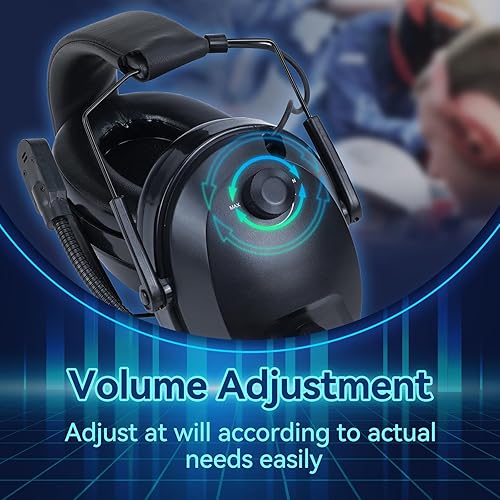 Miniatura 4 de Retevis EHK012 Auricular plegable de radio bidireccional con micrófono, reducción de ruido, ajuste de volumen, compatible con Baofeng UV-5R BF-F8HP