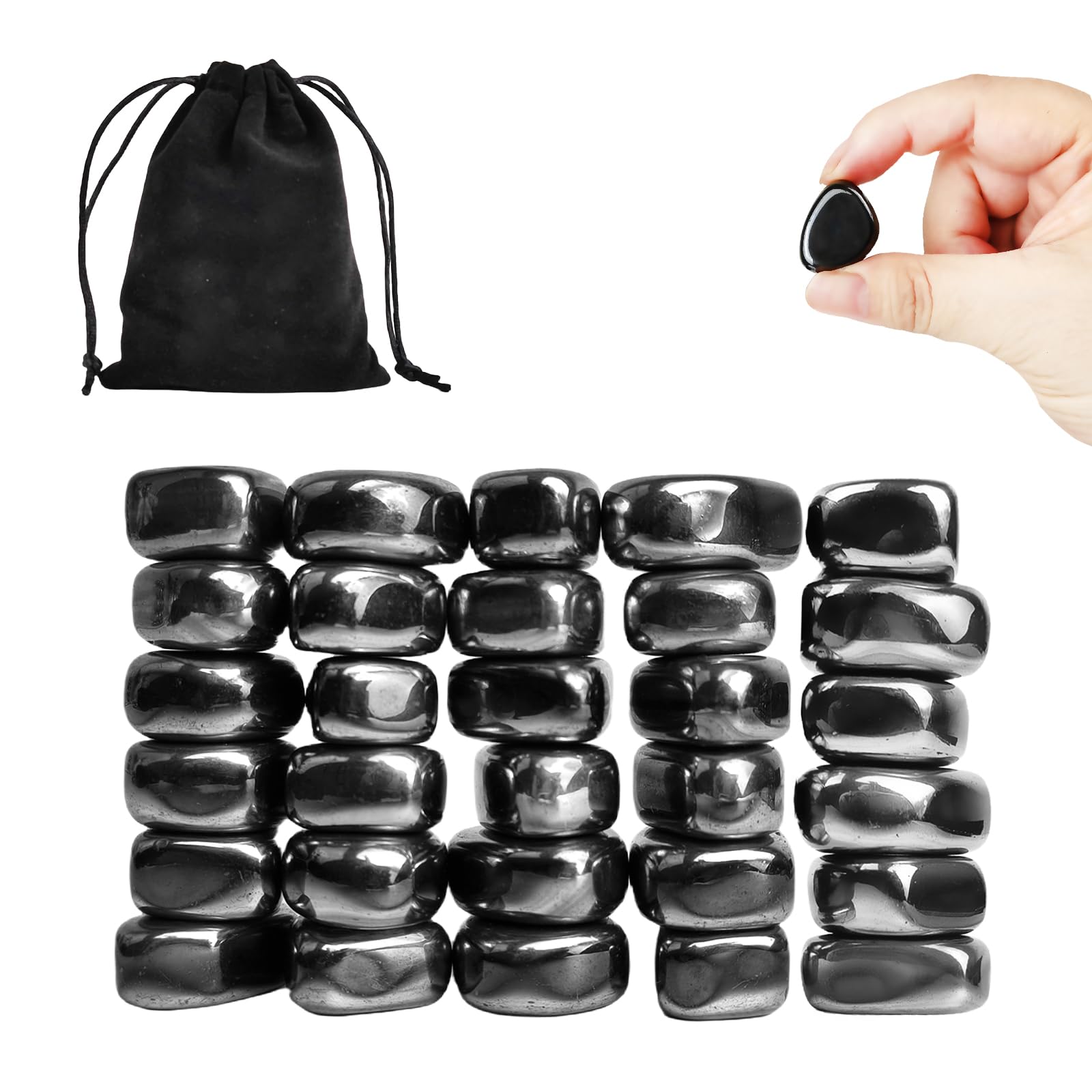 FSFHSJ 30 Pcs Large Fridge Magnets, Hematite Magnet Fidget kit, Irregular Refrigerator Magnets for Kitchen, DIY Educational Science Kit for Wall Stickers, Magnetic Fidget Toy for whiteboard (Black)
