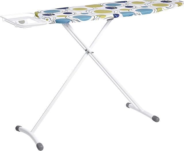 Amazon Basics Ironing Board with H-Shaped Iron Rest, Large, 122x43 cm - White