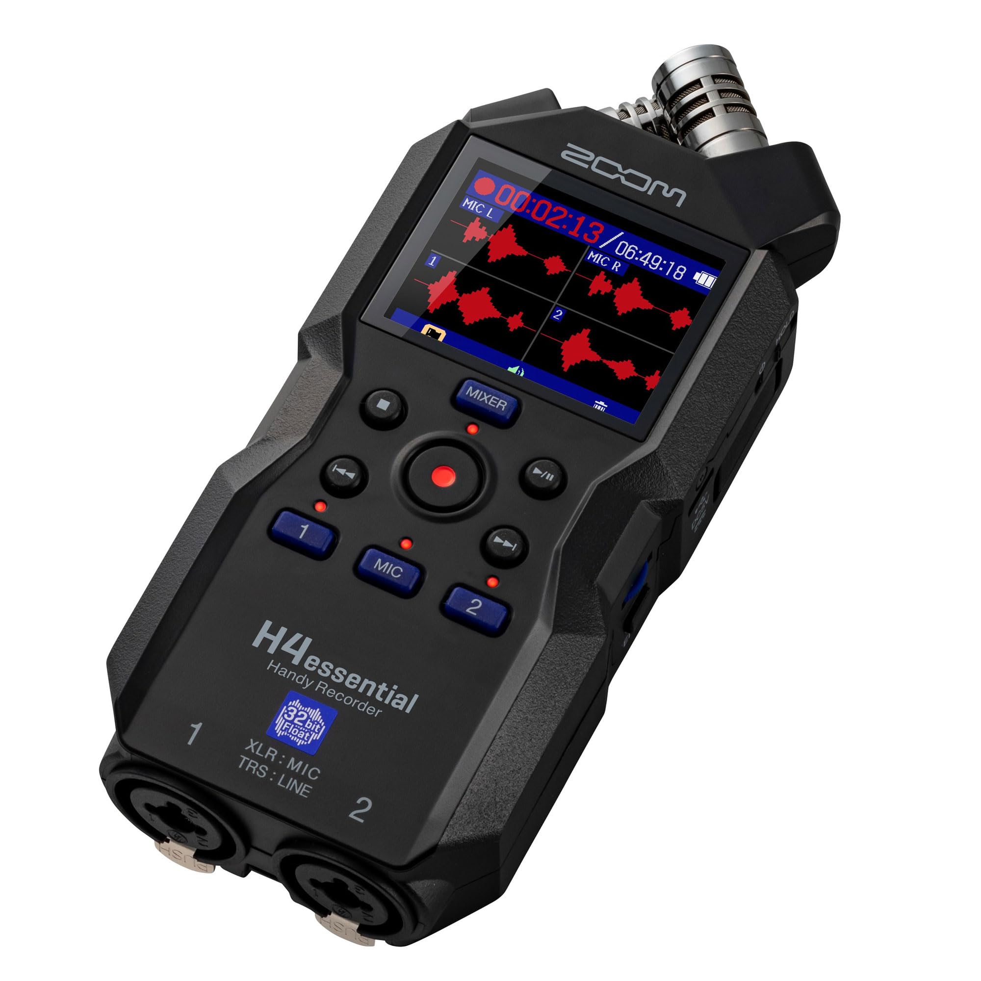 Zoom H4essential 4-Track Handy Recorder with 2X Wired XLR Lavalier Microphone XM-L2