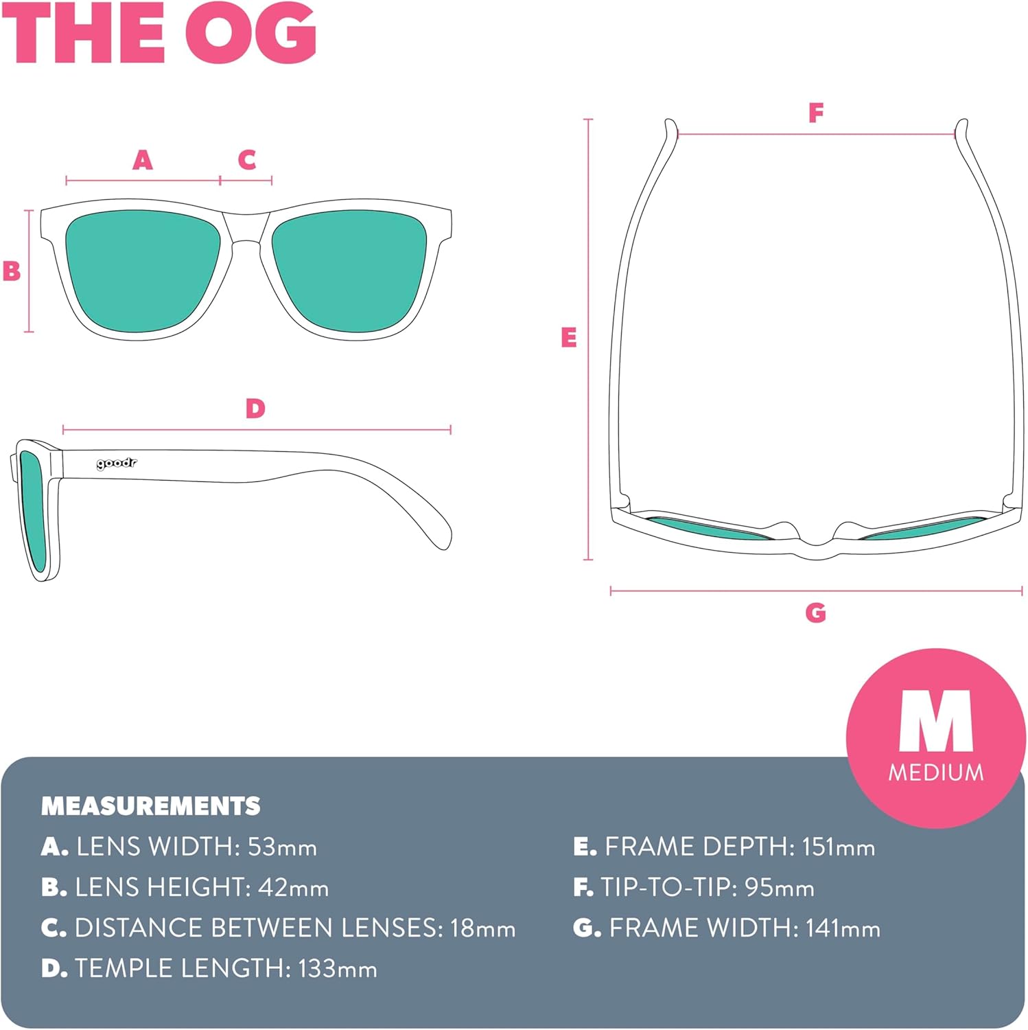 goodr Bosley's Basset Hound Dreams Polarized Sunglasses, Medium Sized (OG), Brown Translucent Frames with Brown Non-Reflective Glare Reducing Lenses, UV400 Protection, No Slip, No Bounce