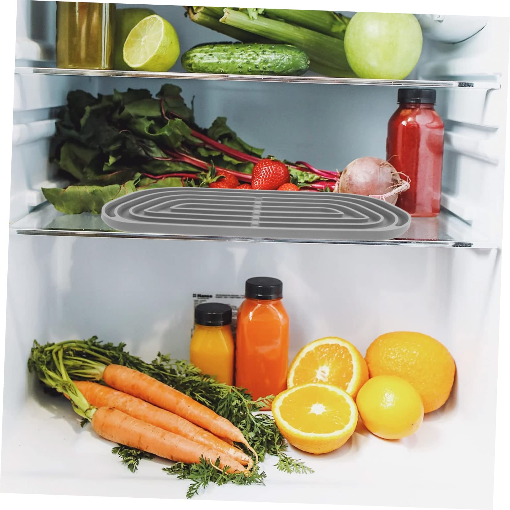 HOMSFOU Silicone Refrigerator Drip Catcher Fridge Water Dispenser Tray - View #10