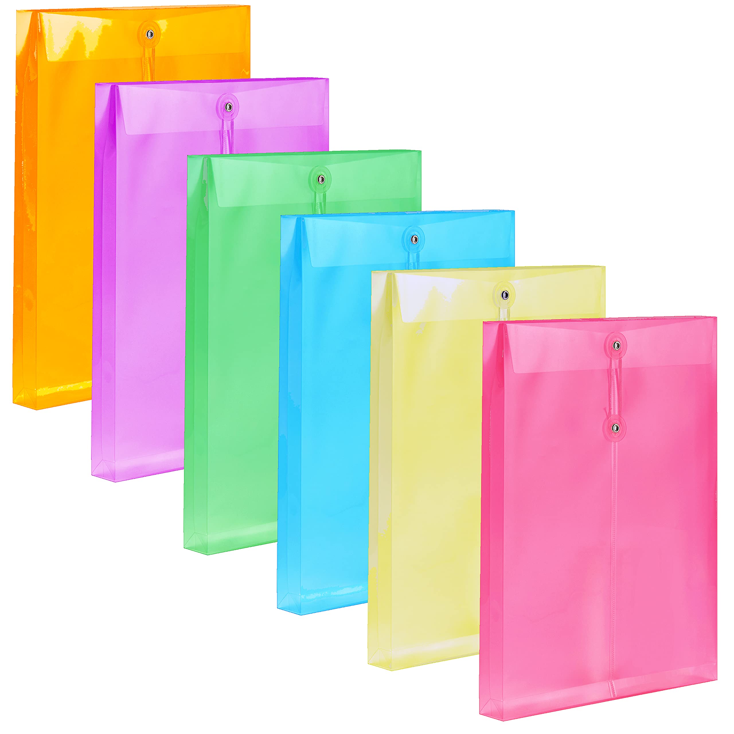 Buy YQMM 6 Pack Plastic Envelopes Poly Envelopes with Button & String
