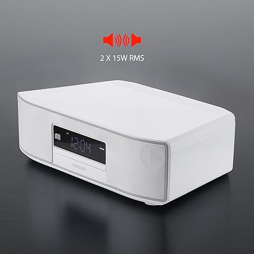 Miniatura 4 de AIWA - Altavoz Exos Home, sistema de sonido RMS de 30 W premium con reproductor de CD, conectividad Bluetooth, radio FM, entrada digital óptica,