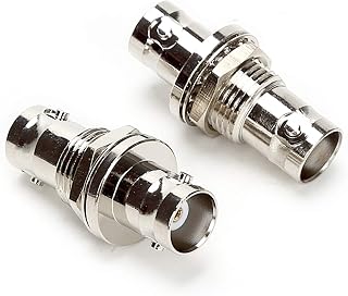 TLS.eagle BNC Bulkhead Insulated Connector Female to Female Coupler Panel Mount RF Coax Adapter Pack of 2