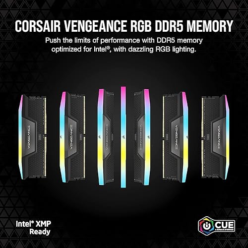 Miniatura 2 de CORSAIR VENGEANCE RGB DDR5 RAM 32 GB (2 x 16 GB) DDR5 6000 MHz C36-44-44-96 1.4V memoria Intel optimizada para computadora (compatible con iCUE,