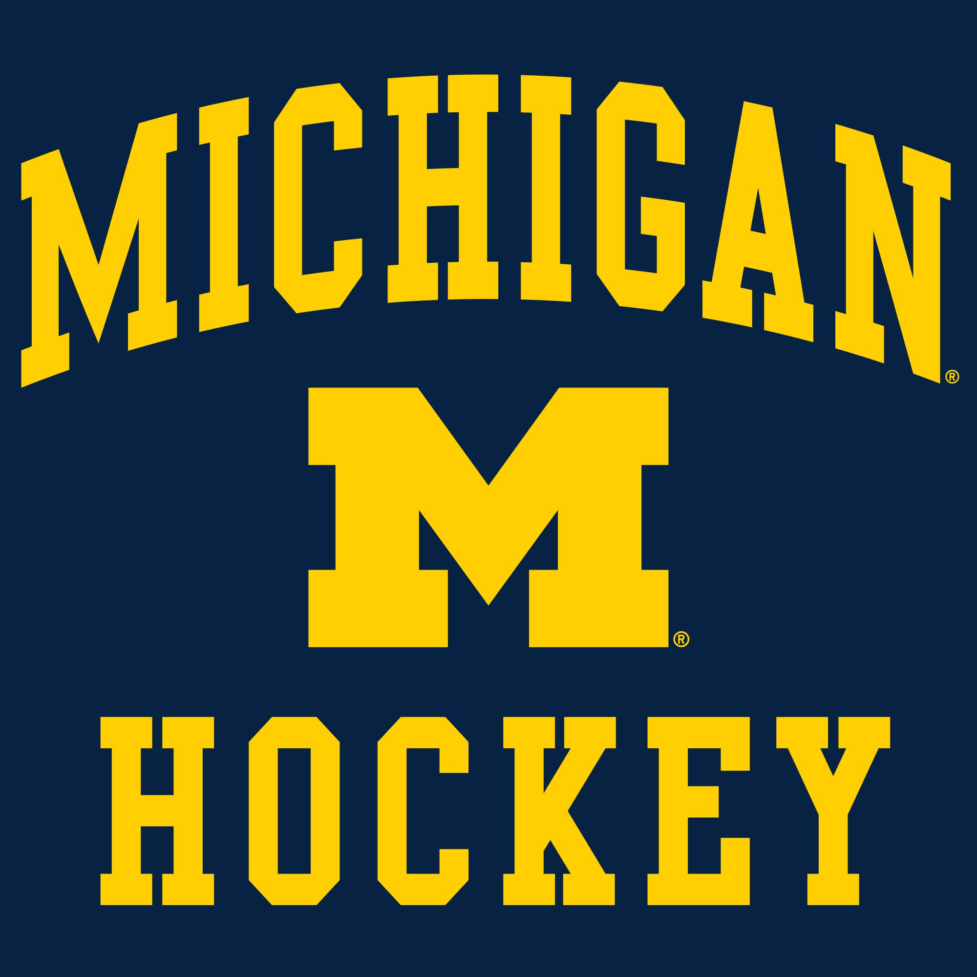 UGP Campus Apparel AH1092 - Michigan Wolverines Arch Logo Hockey Hoodie - X-Large - Navy