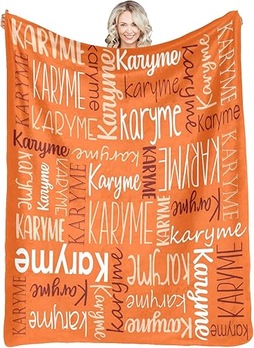 Miniatura 20 de Mantas personalizadas con nombres, regalos para bebés, niñas y niños, manta personalizada de vellón suave y sherpa con nombre para niños y adultos,