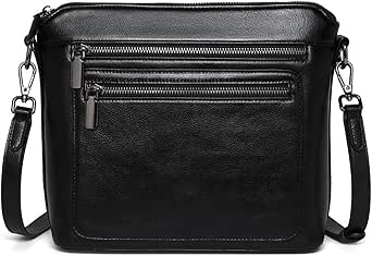 Genuine Leather Crossbody Bag - Multi-Size Options (Standard, Plus, XL