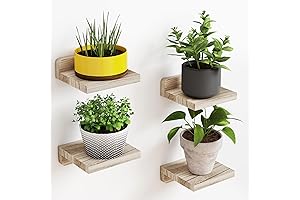 Fixwal Small Wall Shelves Floating, Carbonized Black