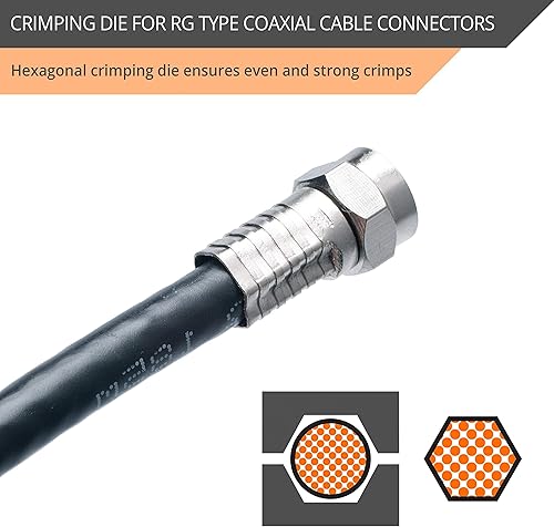 Miniatura 67 de Wirefy Herramienta de engarce para conectores termorretráctiles, engarzadora de alambre de trinquete, alicates de engarce, para terminales de A1