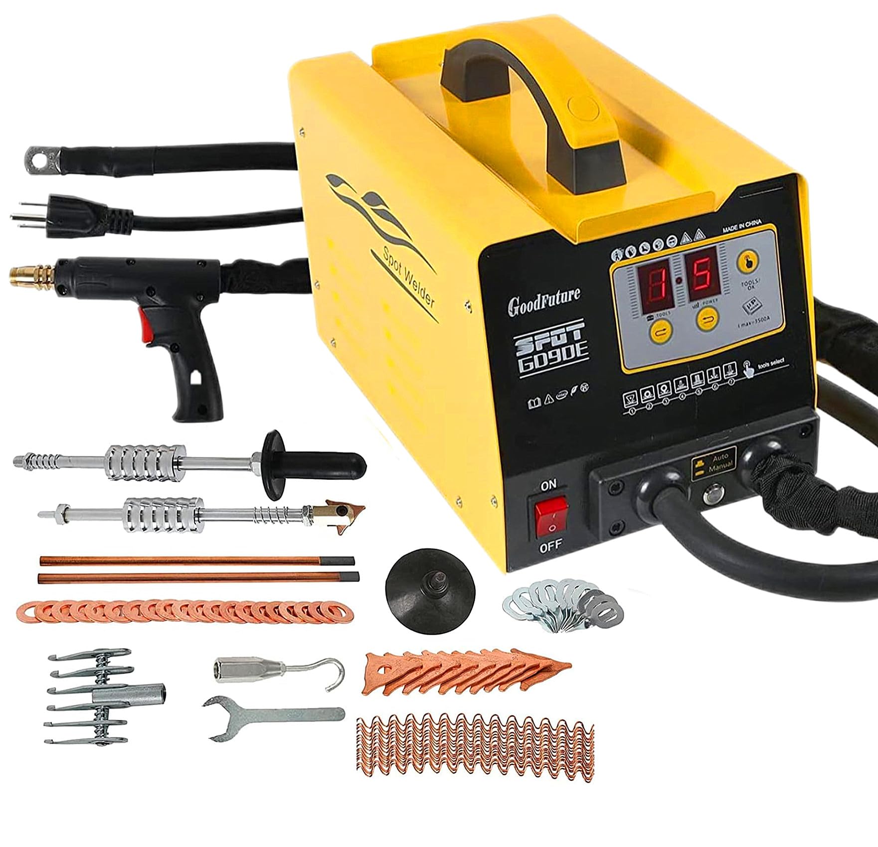 Amazon.co.jp: MOTOCOCHEデントプーラー溶接機3KWスポット溶接機デント