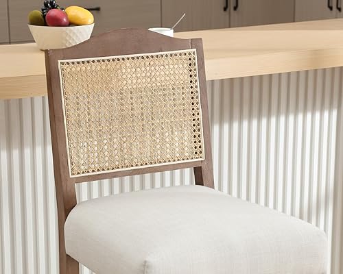 Miniatura 39 de CIMOTA Juego de 4 taburetes de bar de altura de mostrador, taburetes de bar de mediados de siglo, taburetes de bar con respaldo de cocina con patas