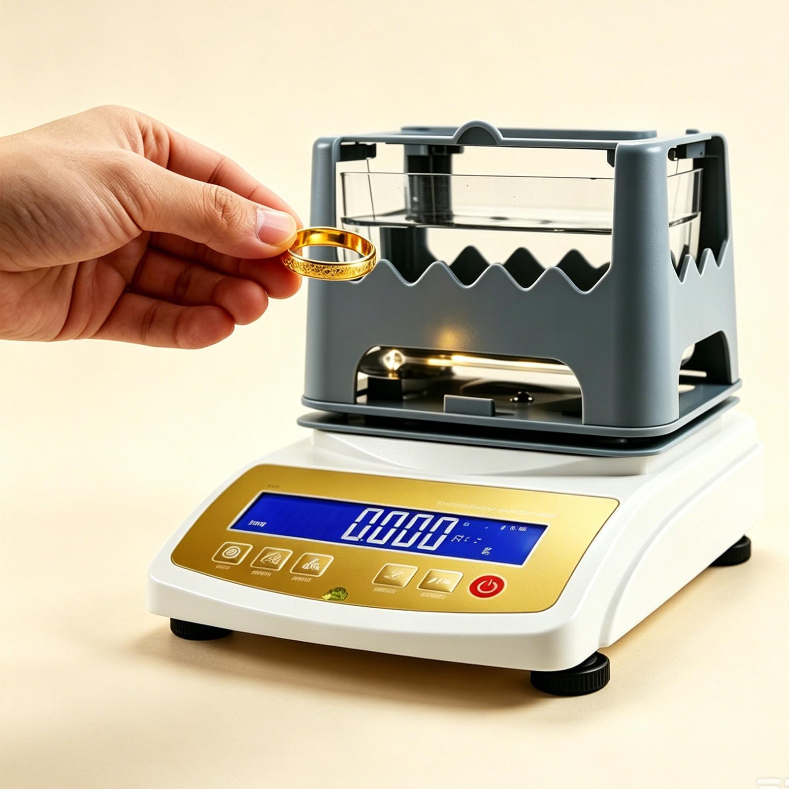 Pvxa Electronic Densimeter & Gold Purity Tester, Digital Electronic Gold Purity Tester Machine, Precision 0.001g Gold Analyzer, for Gold & Silver 600K