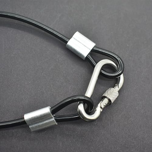 Miniatura 7 de 10 cables de acero inoxidable recubiertos de vinilo de 12 pulgadas con bucles, cuerda de alambre corta, bloqueo de cadena de seguridad para puertas