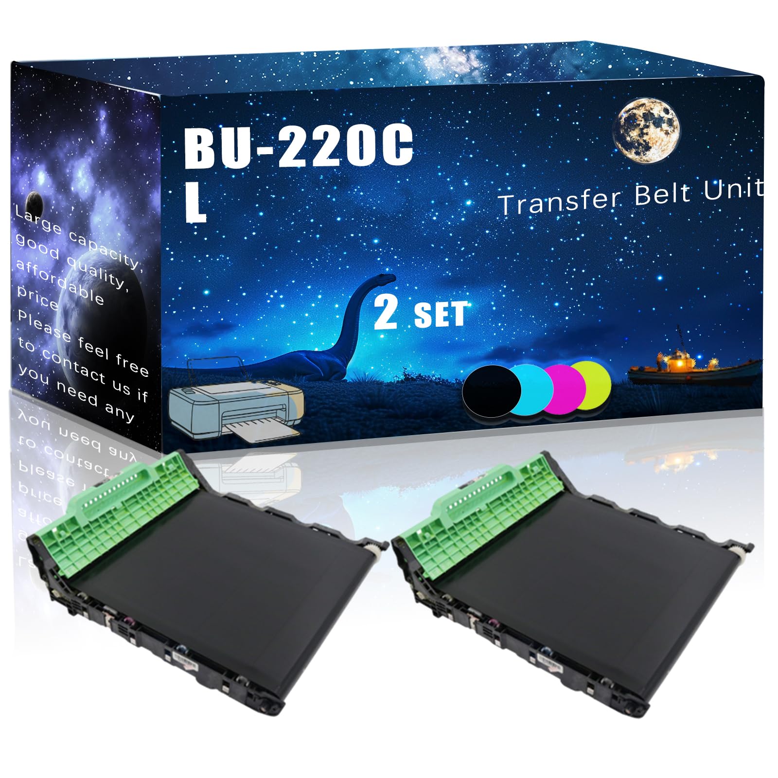 BU-220CL Compatible Transfer Belt Unit Replacement for Brother High Yield Compatible HL-3140CW 3170CDW 3180CDW MFC-9130CW 9330CDW 9340CDW Printers, Meet Printing Needs (2 Set)