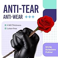 Vista 4 de Medtecs Guantes de nitrilo desechables, disponibles en 200 y 2000 piezas, grado médico, clasificación quimiológica, 4 mil, sin látex, sin polvo