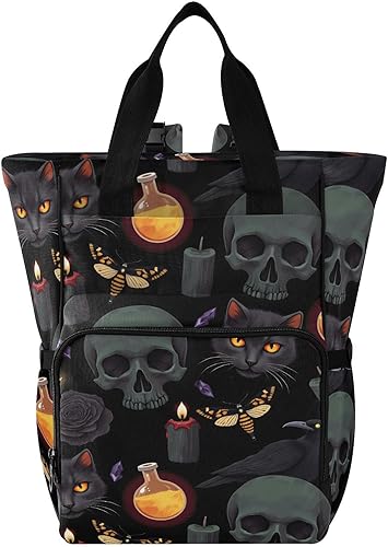 MNSRUU Bolsa de pañales linda bolsa de pañales mochila multifunción viaje pañal Tote gran capacidad bebé bebé cambiador, Gótico 01, Urbano Moderno