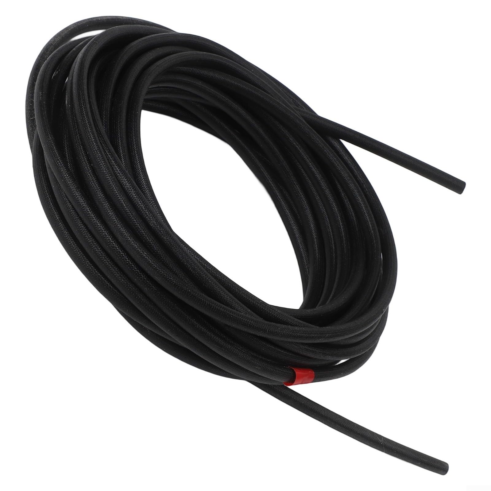 Guaina in fibra di vetro resistente alle alte temperature, 10 m, ignifuga, per raffreddamento ad olio combustibile, sistemi PCV, protezione contro le emissioni di vapore, nero (6 mm)