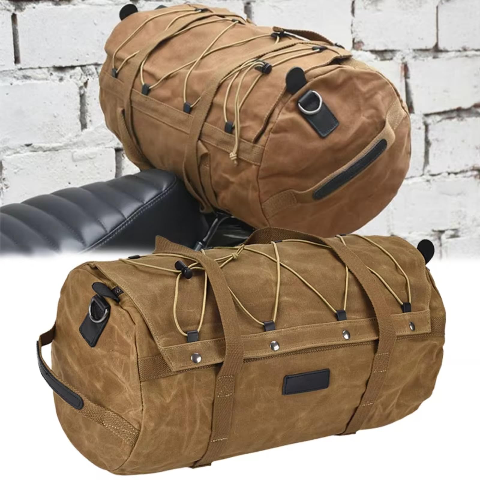 Borsa Posteriore Universale Per Moto Attrezzatura Da Pilota Impermeabile Sedile Bagagli Il Trasporto Borse Per Attrezzi E Accessori Sacche Moto(Khaki)