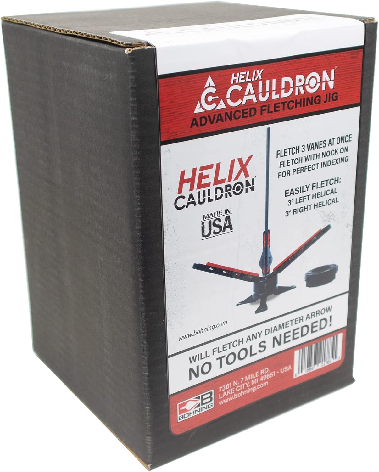 Bohning Cauldron Fletching Jig - Helix,Black