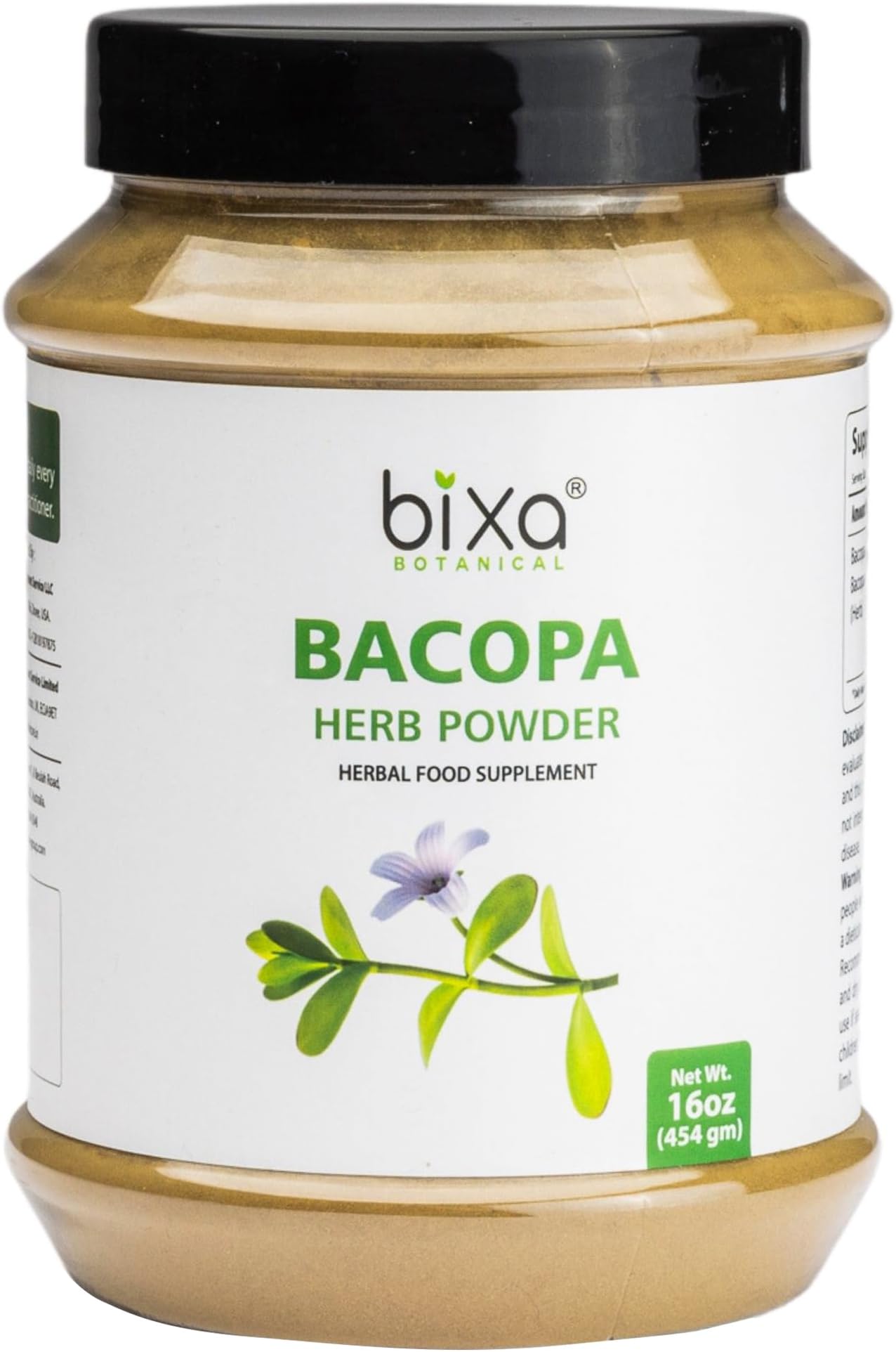 Bacopa | Brahmi | Bacopa Monnieri | Brahmi Leaves ǀ 1POUND / 16 OZ | Ayurvedic Herbal Supplement | Gluten Free, Non-GMO, Steam Treated, Vegan, 100% Pure.