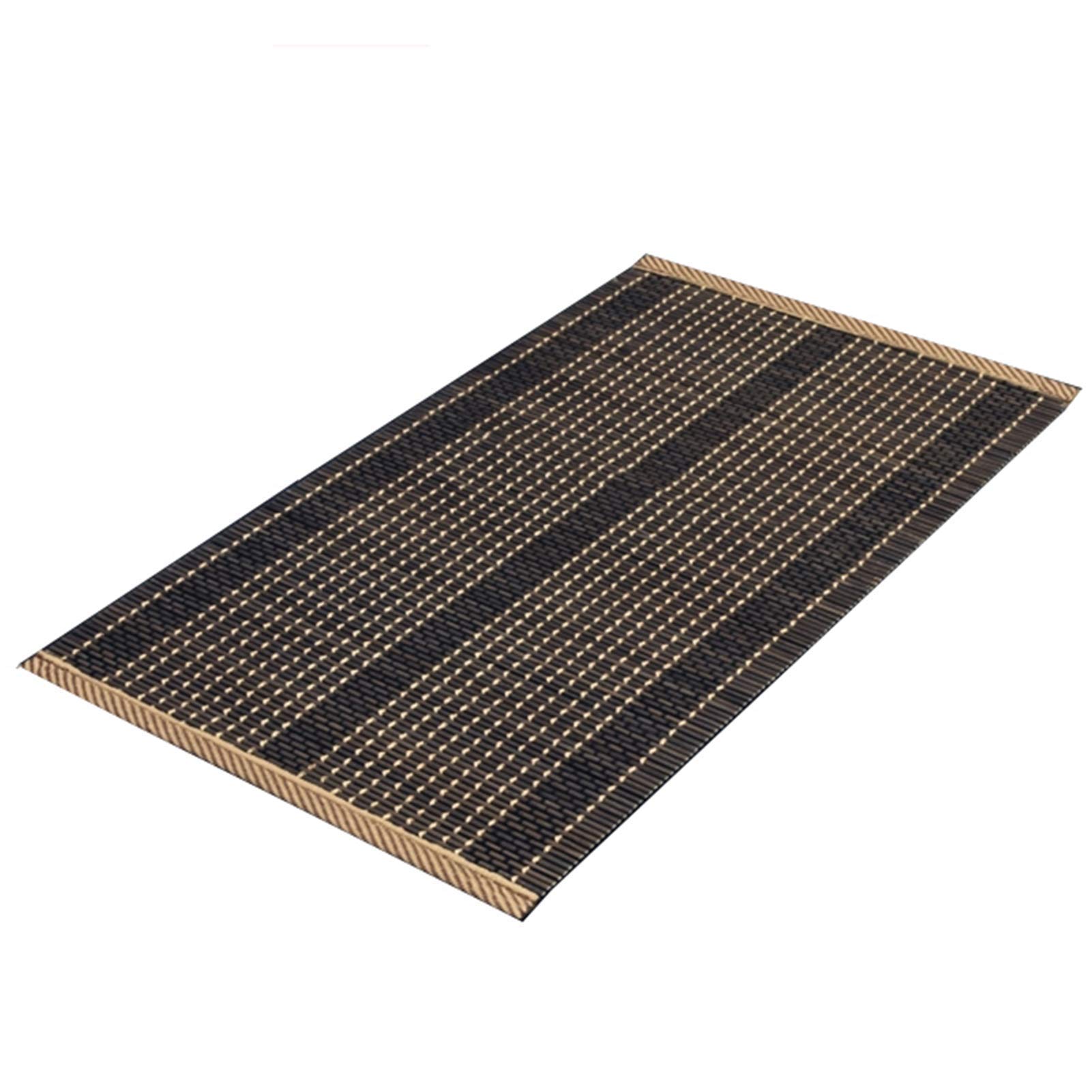 Caminos de Mesa de bambú de Estilo japonés, manteles Individuales para mesas de Comedor largas, tapetes de Comedor Lavables y duraderos, Regalo de Acción de Gracias, Negro clásico