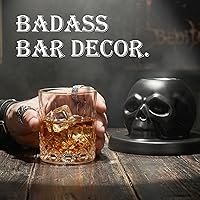 Vista 5 de Whiskey Smoker Kit with Torch – Ceramic Skull Old Fashioned, Bourbon & Cocktail Drink Smoker – Unique Valentines Day Gifts for Men, Husband