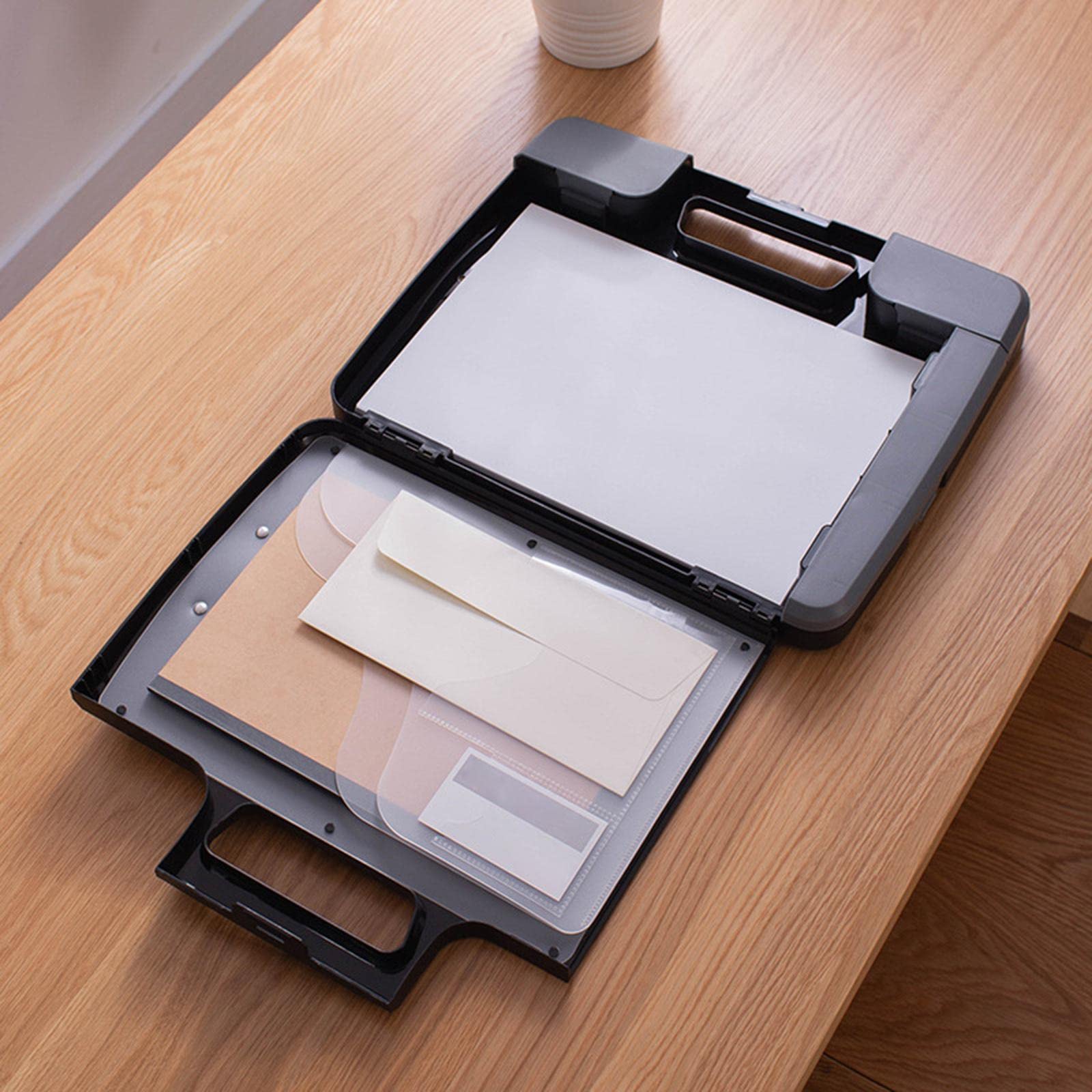 harayaa Appunti con Archiviazione Officemates Cartella Scatola Portatile Portadocumenti Professionale Appunti A4 Archiviazione in Archiviazione per Appun