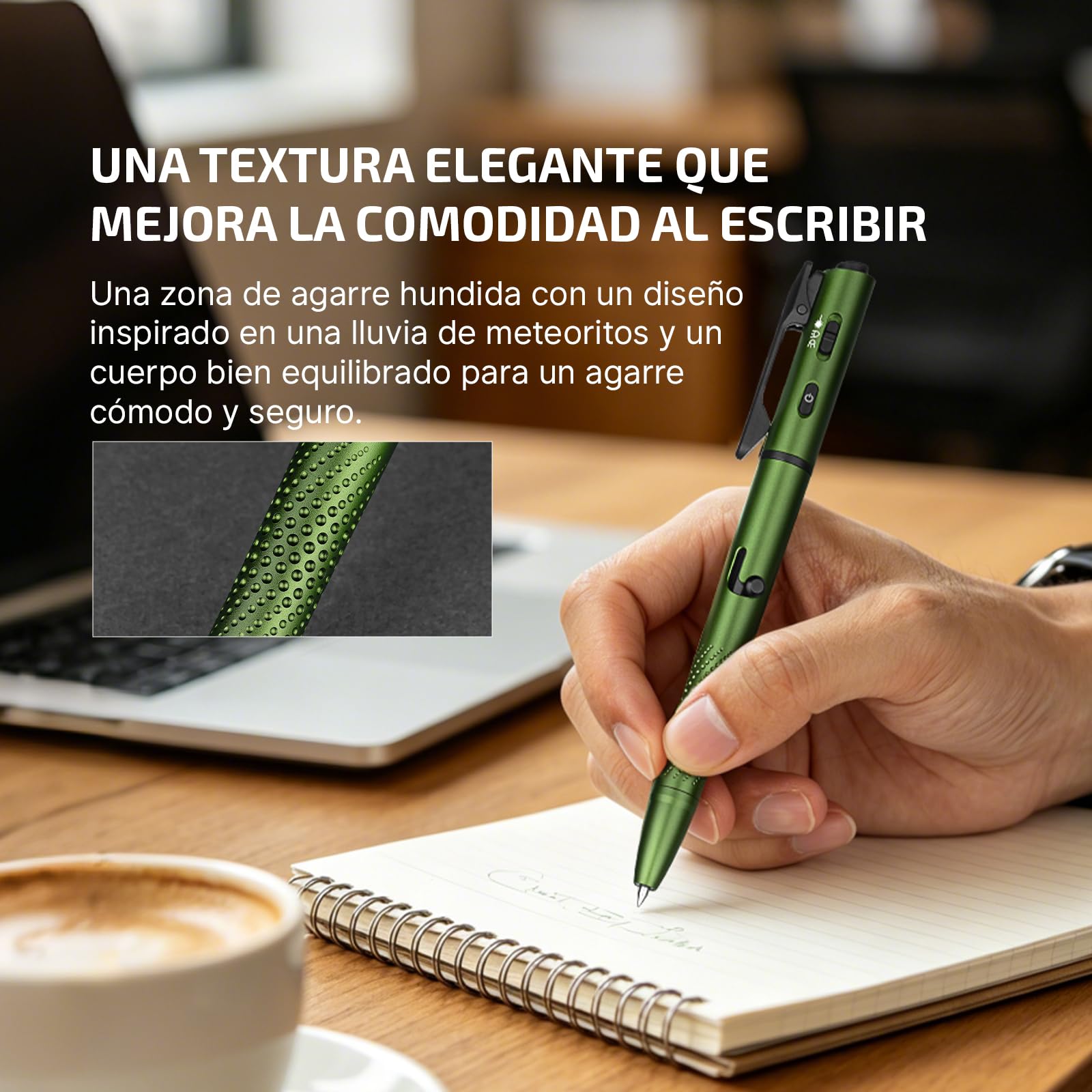 OLIGHT Open 3 Linterna de Bolígrafo LED de 120 Lúmenes con Luz Roja y Verde, Linterna Recargable EDC portátil y fácil de cargar para Escribir, Trabajar, Aventuras, Negocios Profesionales （Verde）