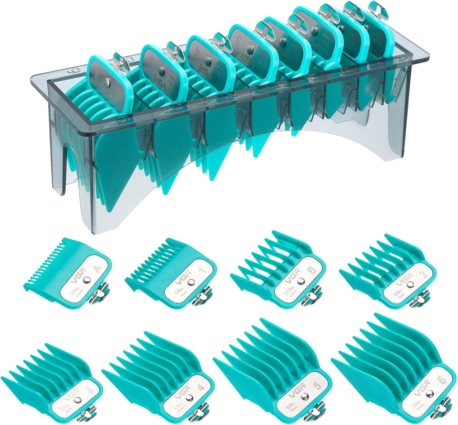 Peine guía para cortadora de cabello VGR 891 8 piezas