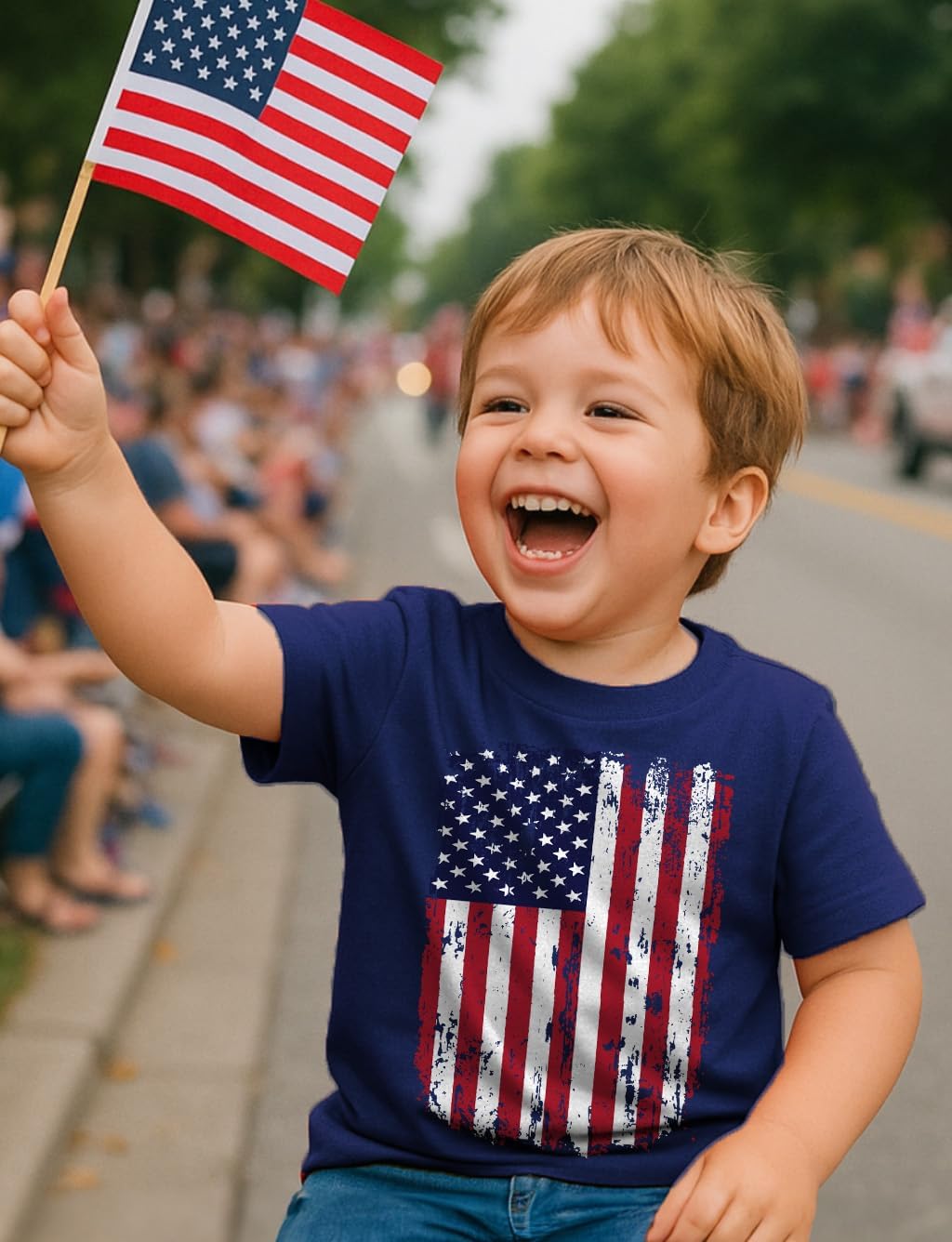 Tstars 4th of July Toddler Shirt Kids Patriotic Tee USA American Flag Independence Day Outfit for Boys Girls
