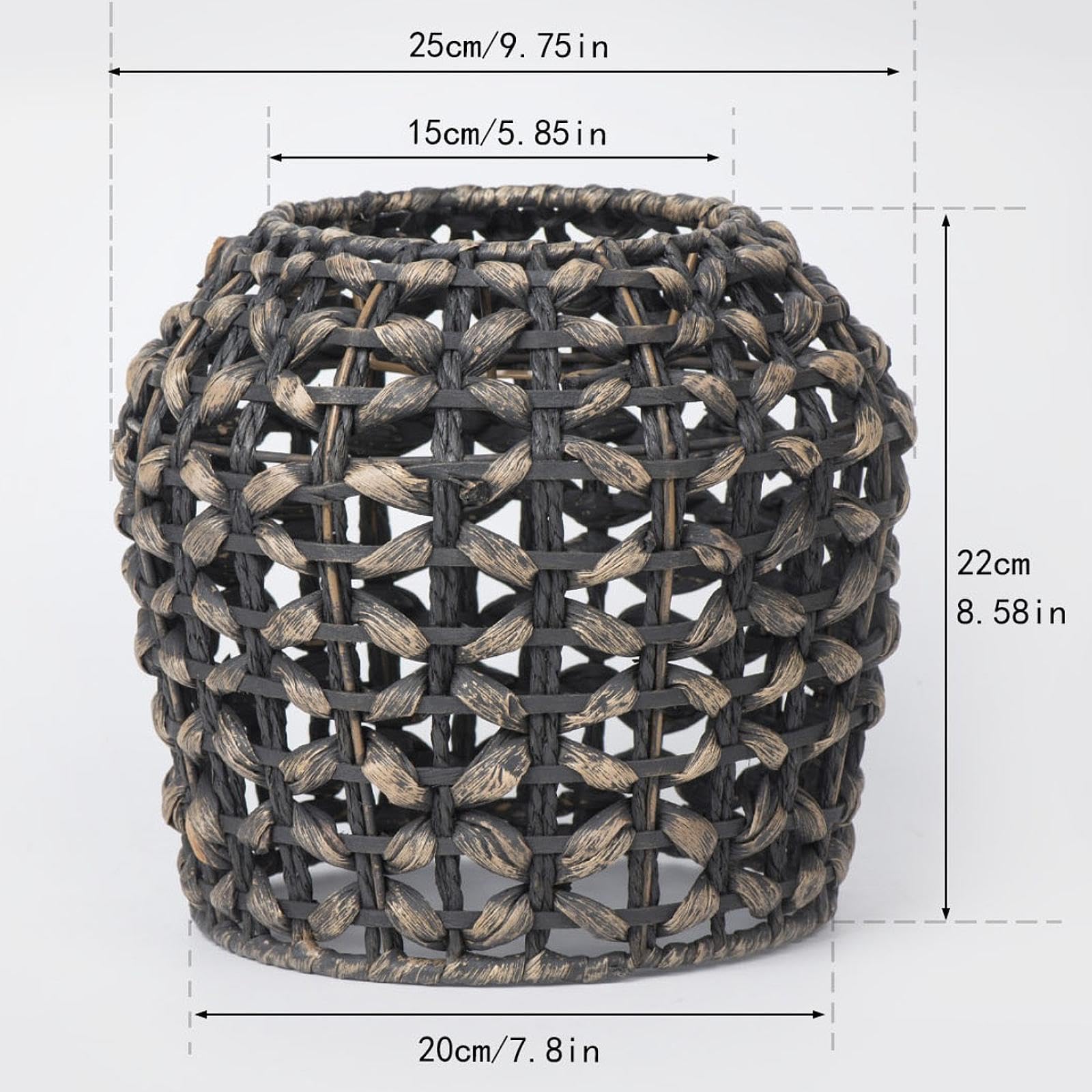 Boho rattanowy abażur klasyczny, pleciony abażur, dekoracyjna lampa sufitowa, lampa do jadalni, lampa wisząca, dekoracja do ogrodu, na imprezę, wesele, styl i