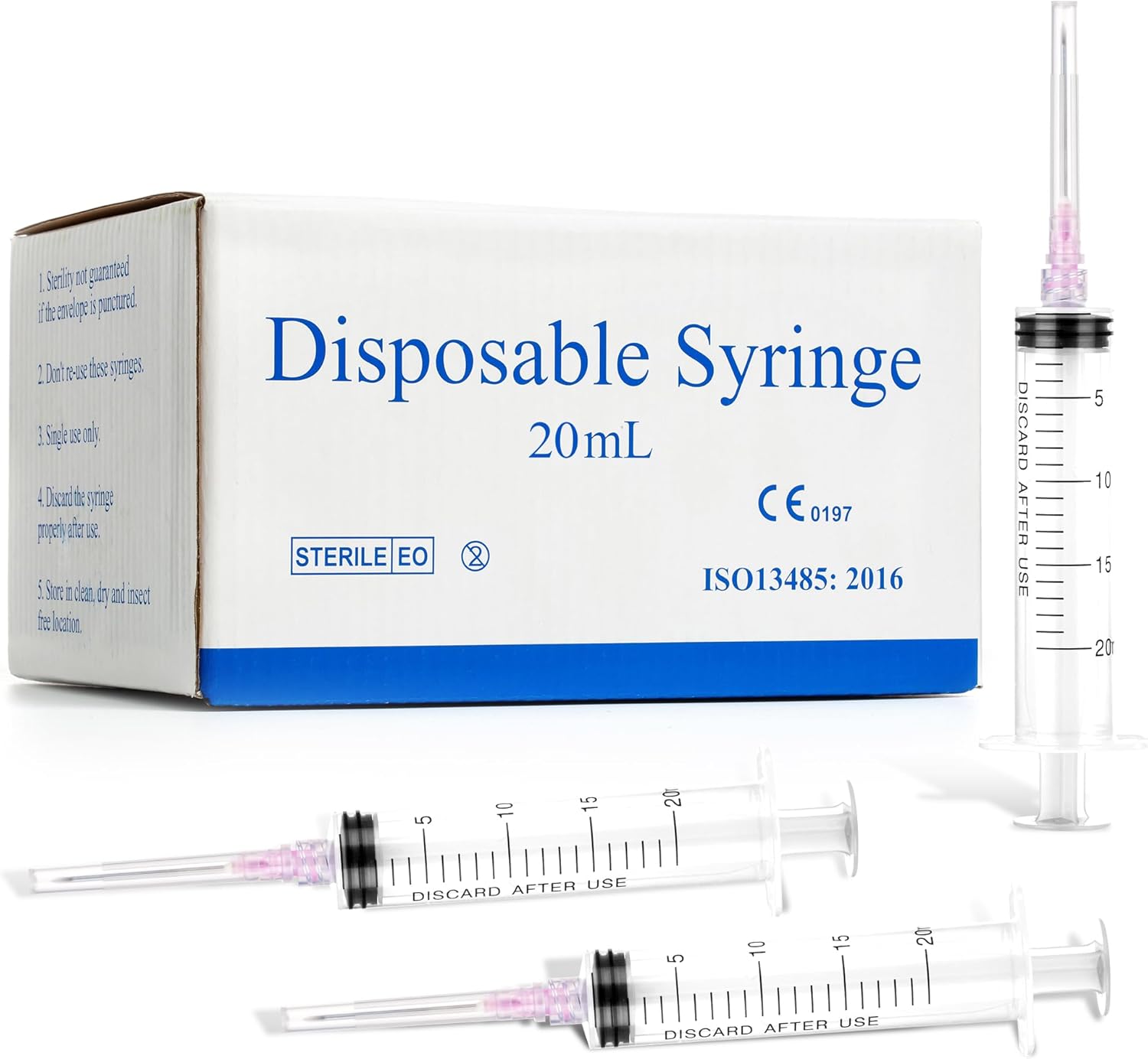 10 mL Syringes with Needle 18 Gauge 1.5 inch - 10cc Large Capacity Luer Lock Syringe, 100 Pack Individually Wrapped - Heavy Duty for Epoxy Resin, Industrial Lubrication & Scientific Use