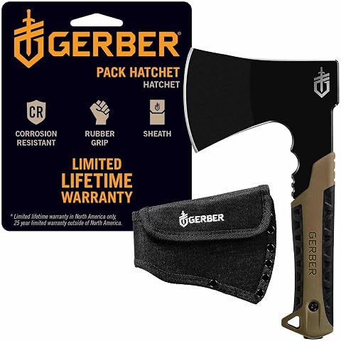 Gerber Gear Pack Hatchet - 3.5" Steel Blade, Full Tang, Camping and Survival Gea