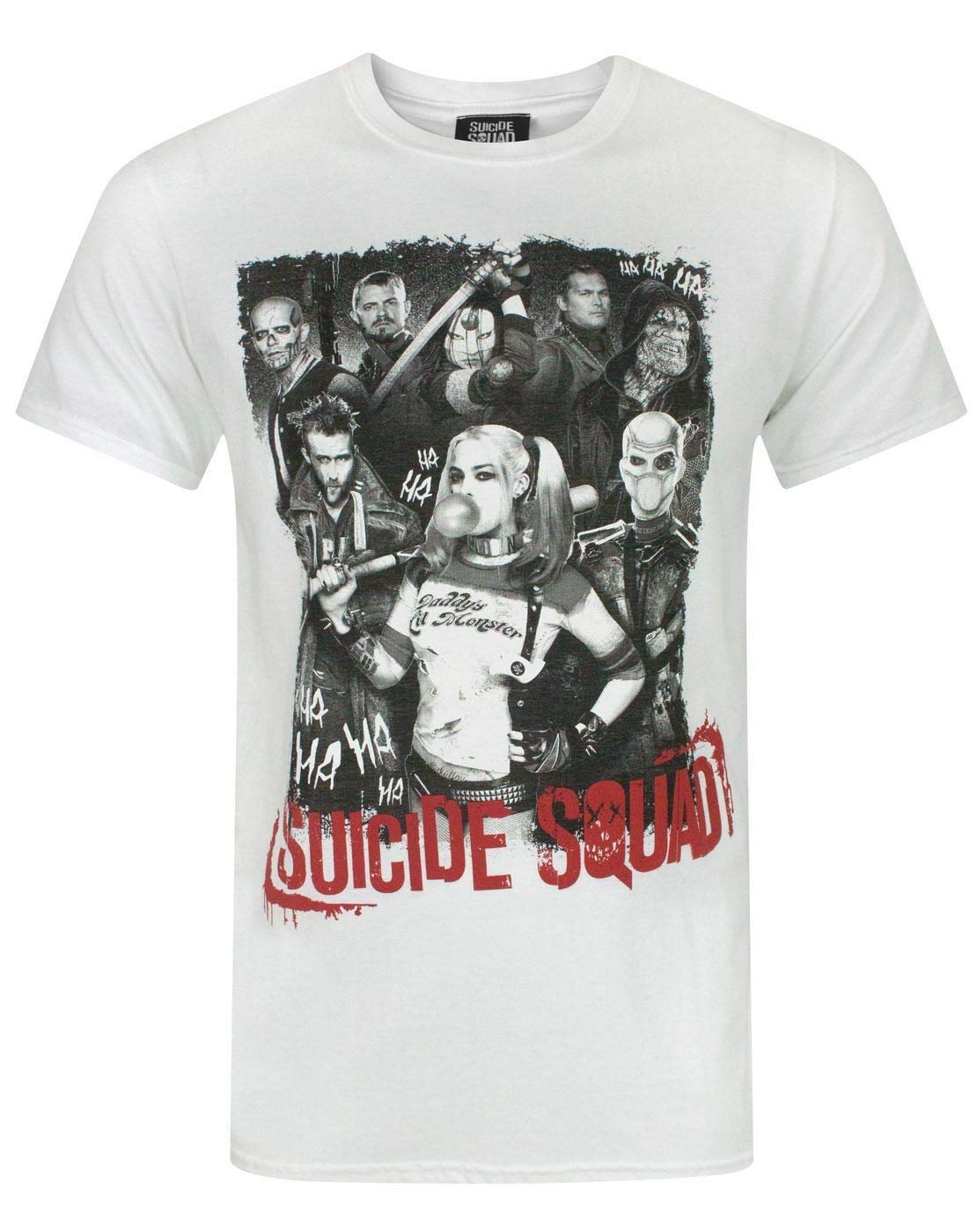 Vanilla Underground Men's White Dc Comics Suicide Squad Short Sleeved T-Shirt - Large