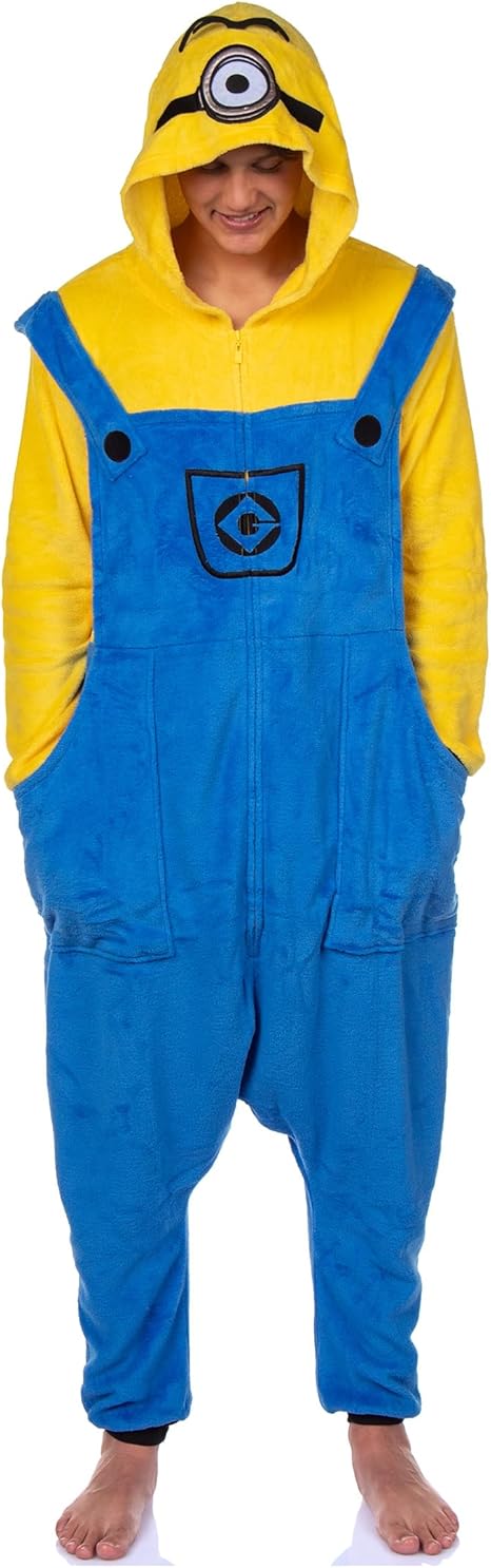 Minions Union Suit Character Design Adult Kigurumi Costume Pajamas Loungewear