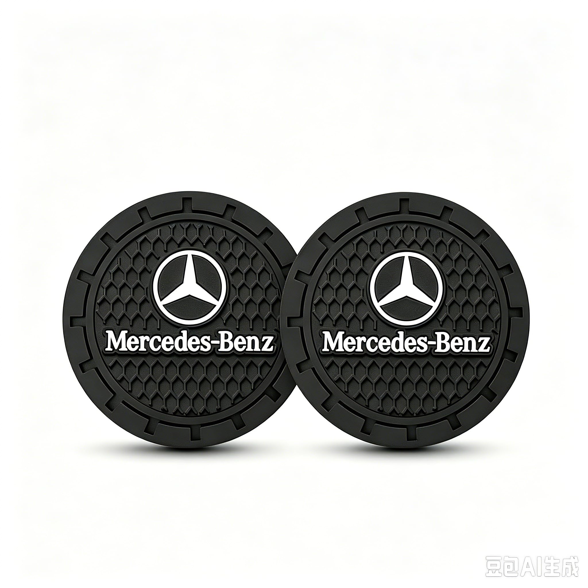 Car Cup Holder Coaster for Mercedes Benz Series Cup Holder Coaster Interior Accessories 2.75in 2 Pack-Black-bc