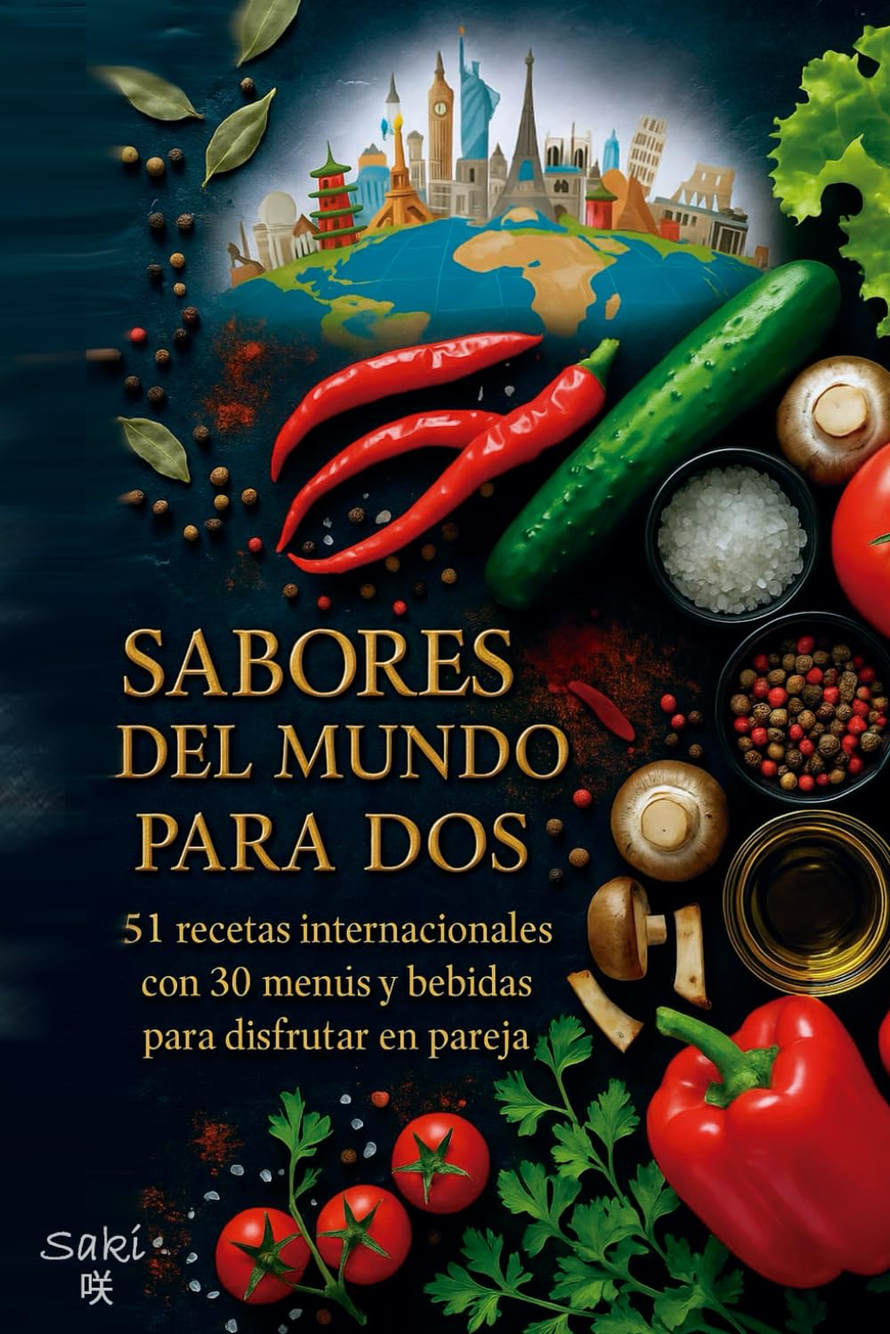 Sabores del Mundo para Dos: “ 51 recetas internacionales con 30 menús y bebidas para Disfrutar en Pareja ”