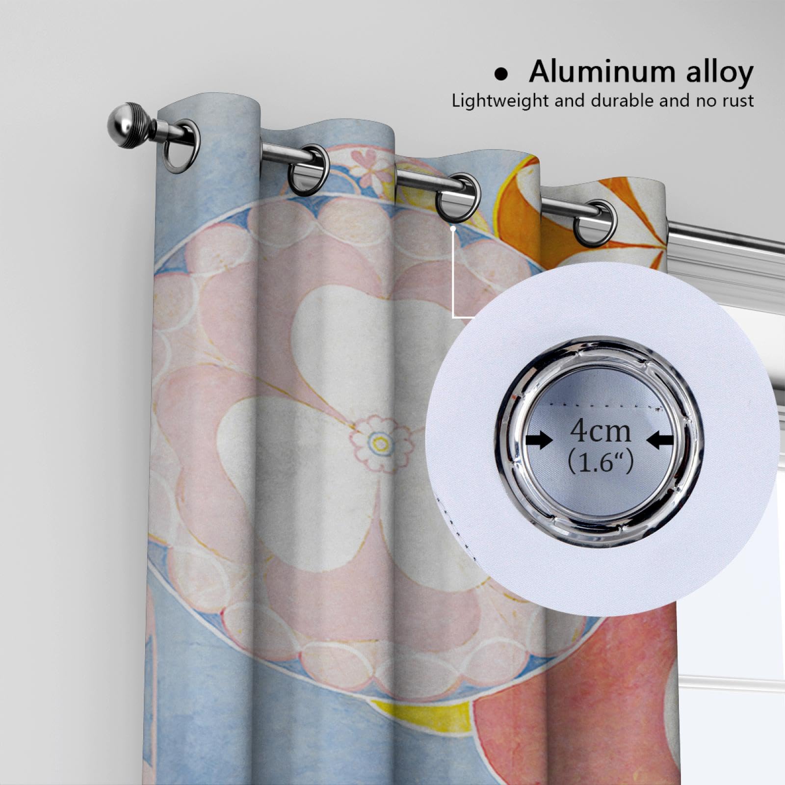 Acuarela Dibujos Animados Cortinas Impresas para bebé Guardería Dormitorio Dormitorio Lindo Ruido Reducción de Ruido Tratamientos de Ventana Cortinas Set 2 Paneles 168x229cm